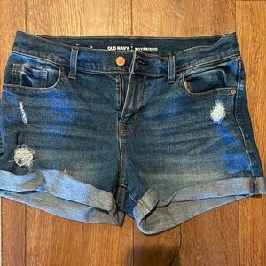 Old navy blue jean shorts